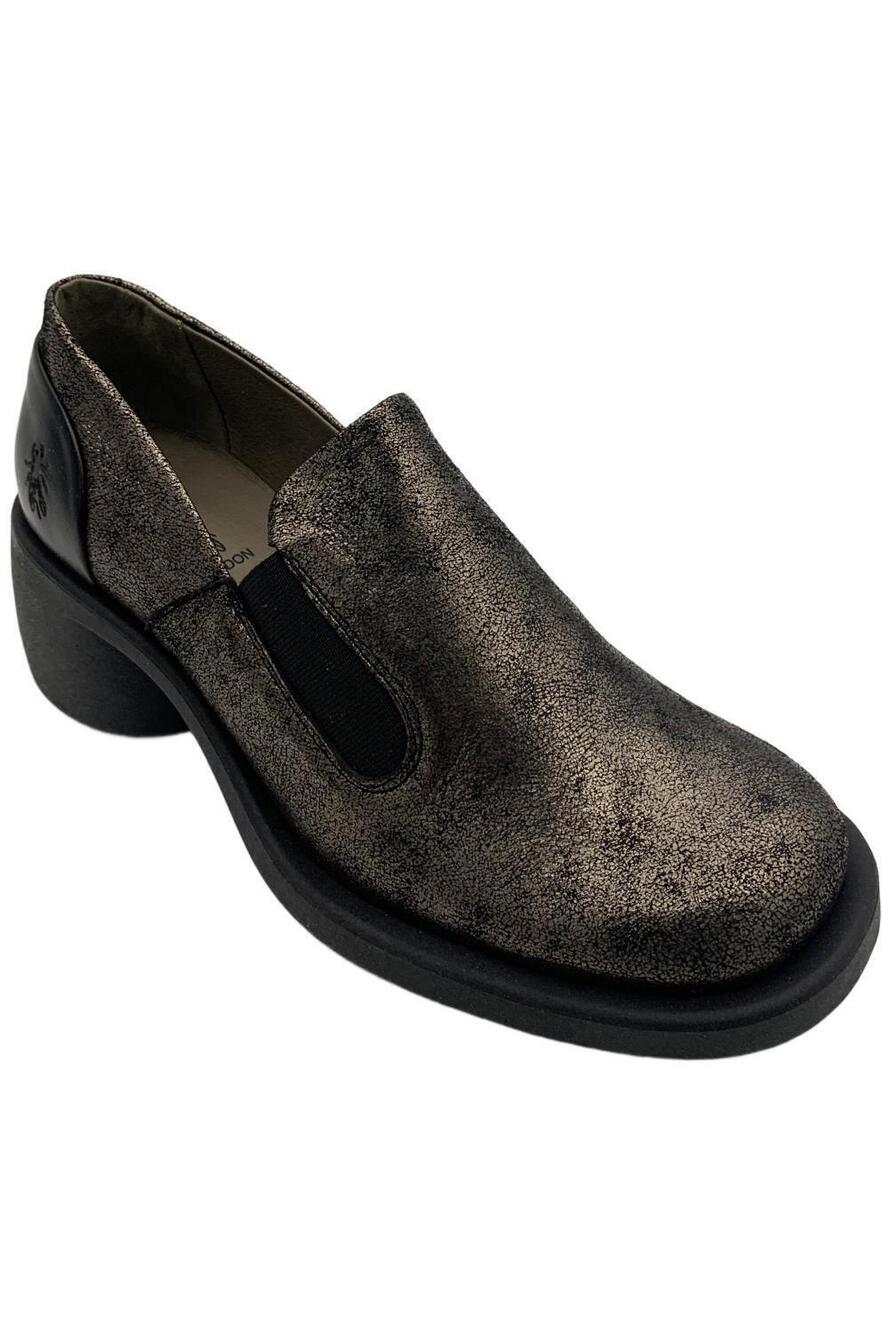 Fly London Women's Cool/Naom Slip-On Loafer Pumps Graphite/Black - Medium